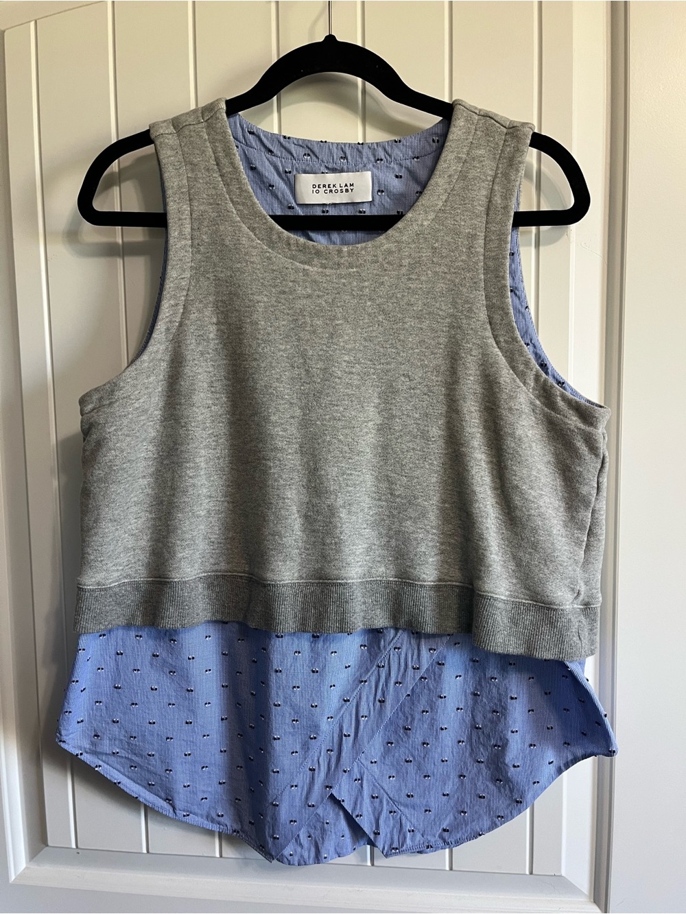 Derek Lam 10 Crosby Multi Media Top Cotton Sz 10-12 Medium Large Designer Luxury